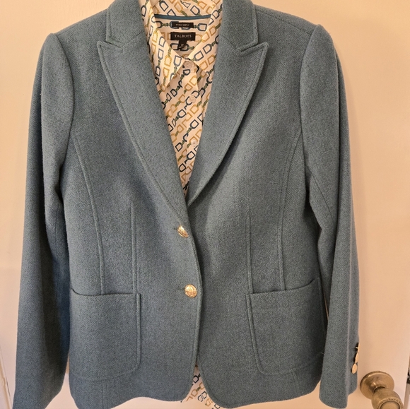 Talbots Jackets & Blazers - Talbots Teal Shetland Wool Blazor  Size 8